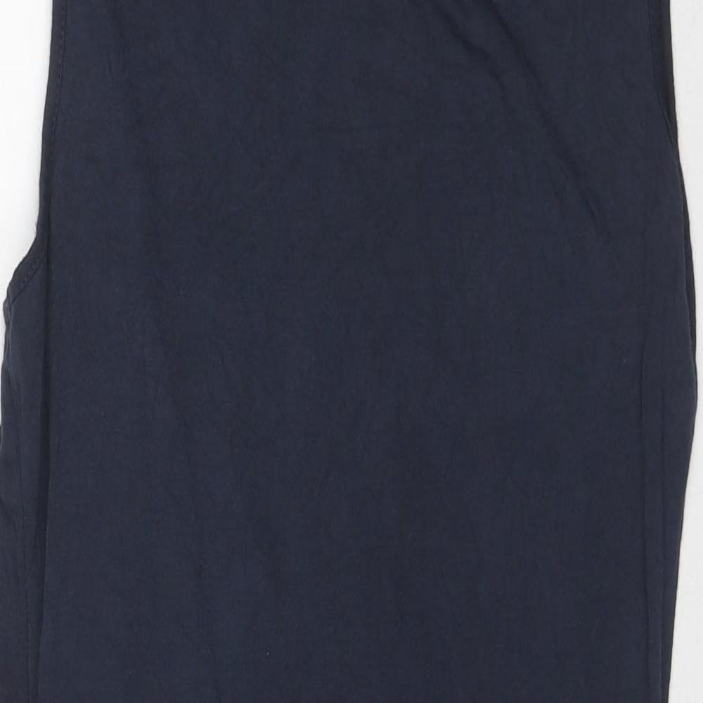 VILA Womens Blue Viscose Tank Dress Size M Round Neck Pullover