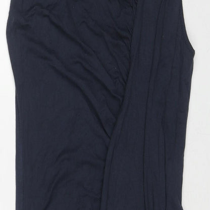 VILA Womens Blue Viscose Tank Dress Size M Round Neck Pullover