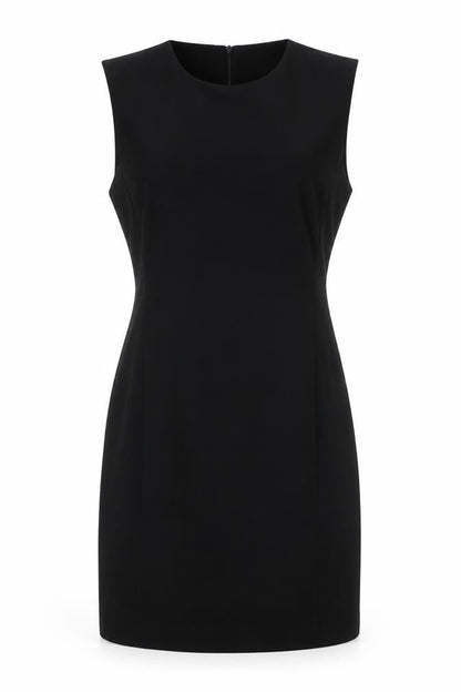 Zara Womens Black Polyester Shift Size M Round Neck Zip
