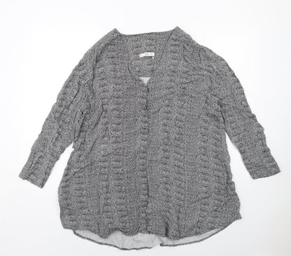 Womens UK Size S Mango Black Basic Blouse