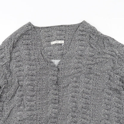 Womens UK Size S Mango Black Basic Blouse