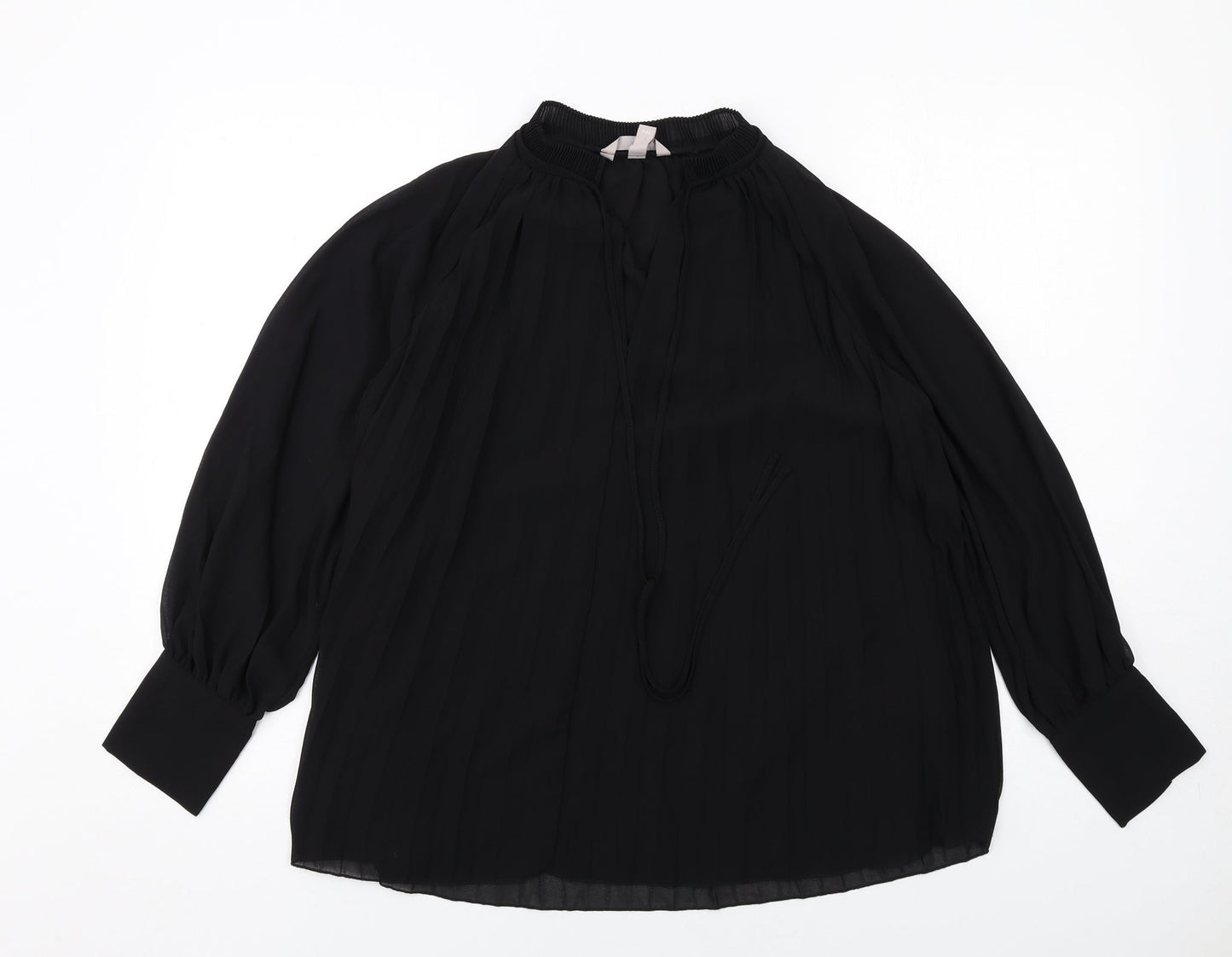 Womens UK Size S H&M Black Basic Blouse