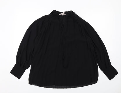 Womens UK Size S H&M Black Basic Blouse
