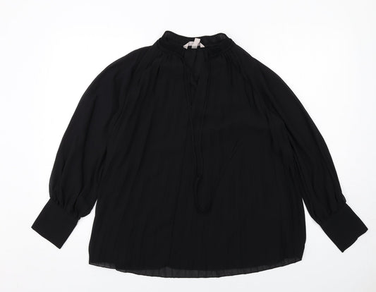 Womens UK Size S H&M Black Basic Blouse