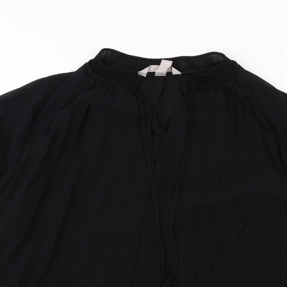 Womens UK Size S H&M Black Basic Blouse