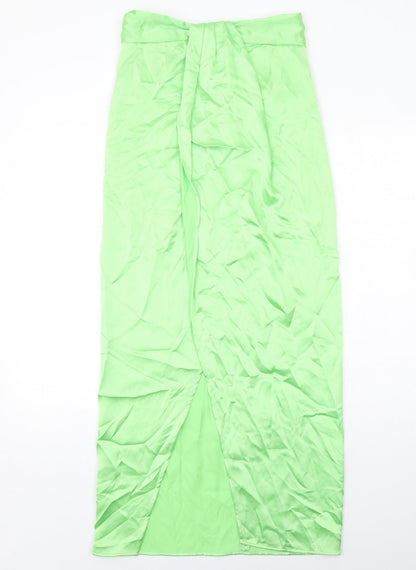 Womens UK Size S Zara Maxi Satin Skirt