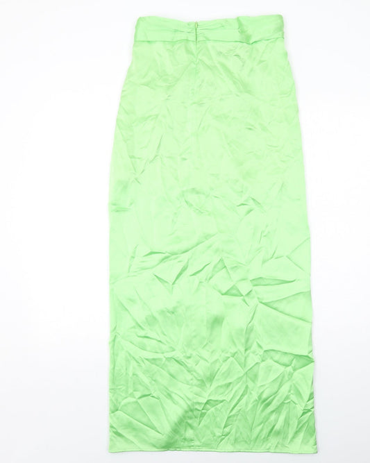 Womens UK Size S Zara Maxi Satin Skirt
