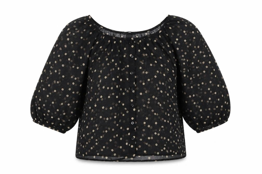 Womens UK Size 6 H&M Black Basic Blouse