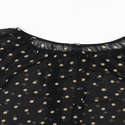 Womens UK Size 6 H&M Black Basic Blouse