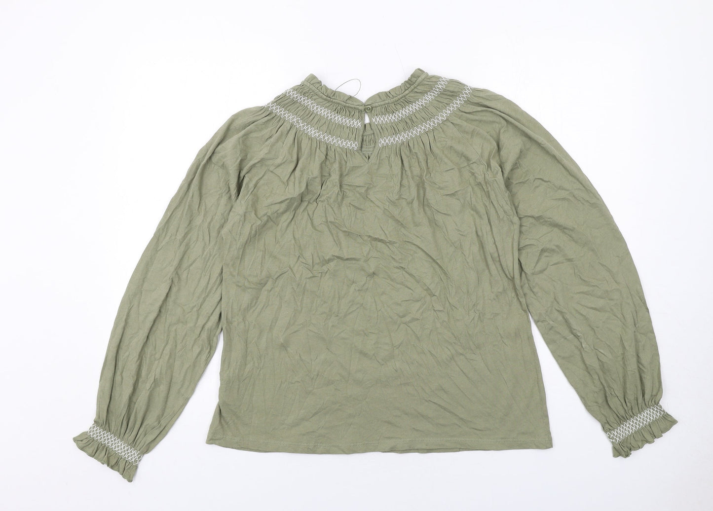 Womens UK Size 10 Marks and Spencer Green Basic Blouse