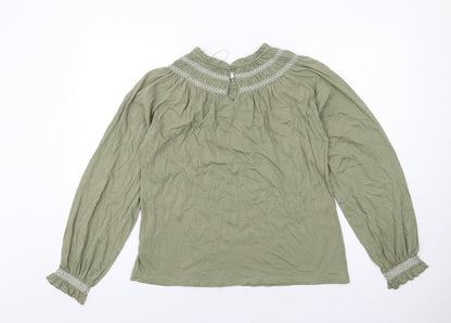 Womens UK Size 10 Marks and Spencer Green Basic Blouse