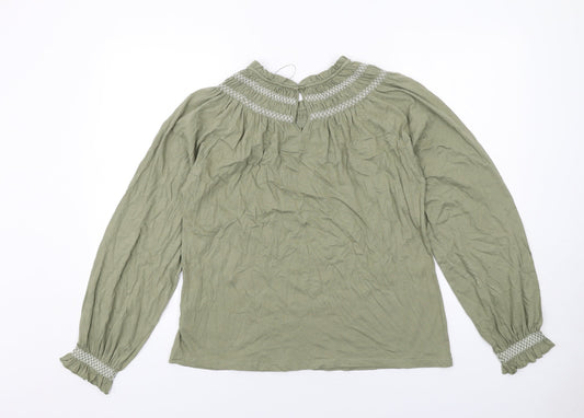 Womens UK Size 10 Marks and Spencer Green Basic Blouse