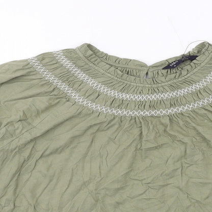 Womens UK Size 10 Marks and Spencer Green Basic Blouse