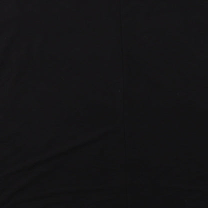 Blue Vanilla Womens Black Polyester Basic Blouse Size S Round Neck