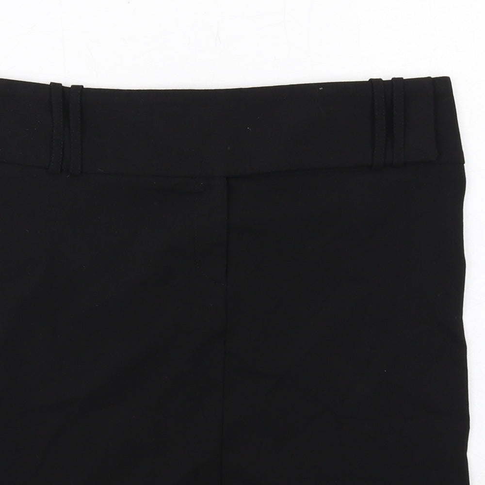 Miss Selfridge Womens Black Polyester A-Line Skirt Size 10 Zip