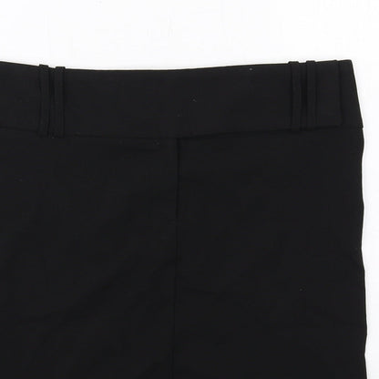 Miss Selfridge Womens Black Polyester A-Line Skirt Size 10 Zip