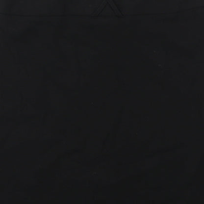 Miss Selfridge Womens Black Polyester A-Line Skirt Size 10 Zip