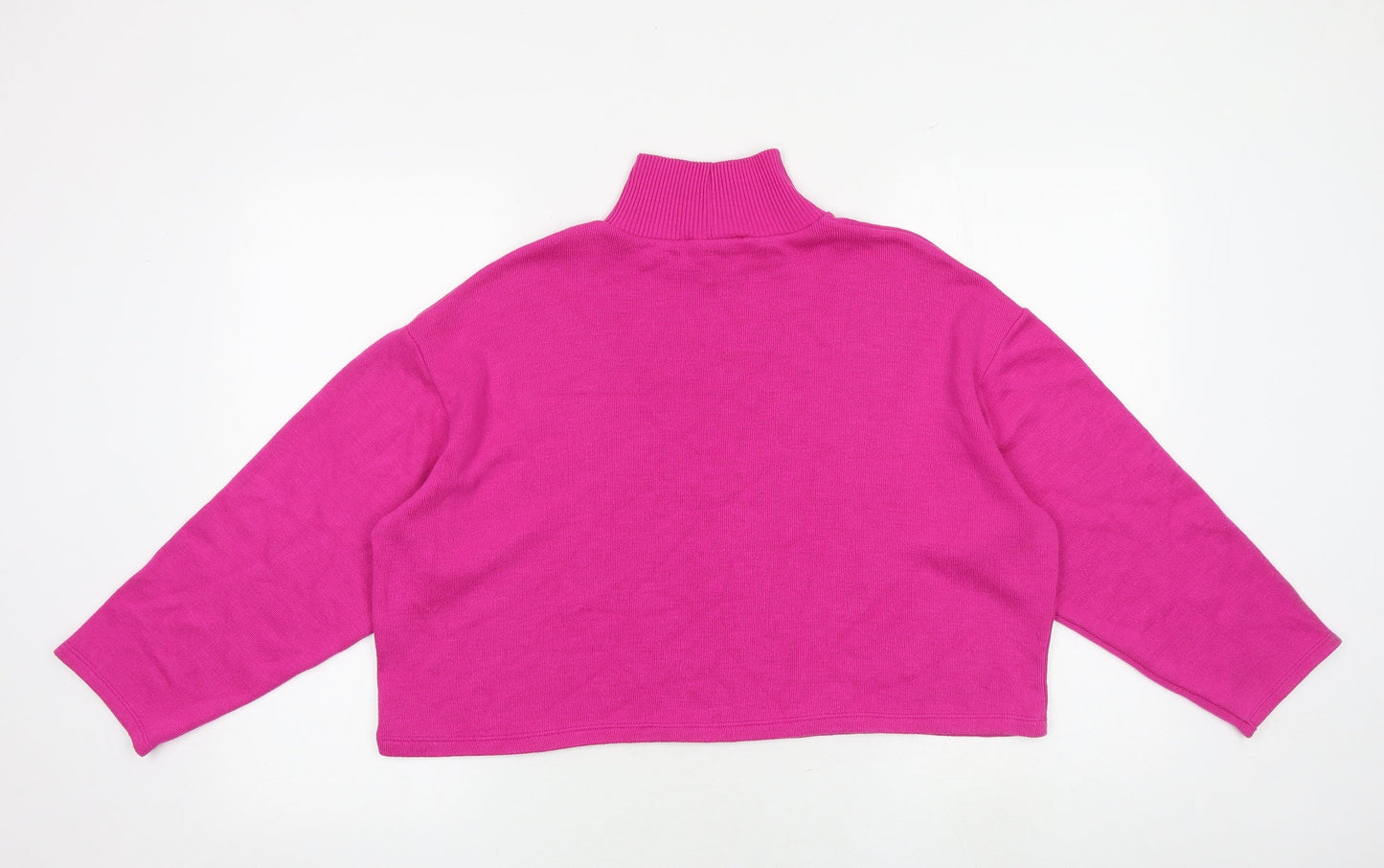 Zara Womens Pink Polyester Pullover Sweatshirt Size M Snap