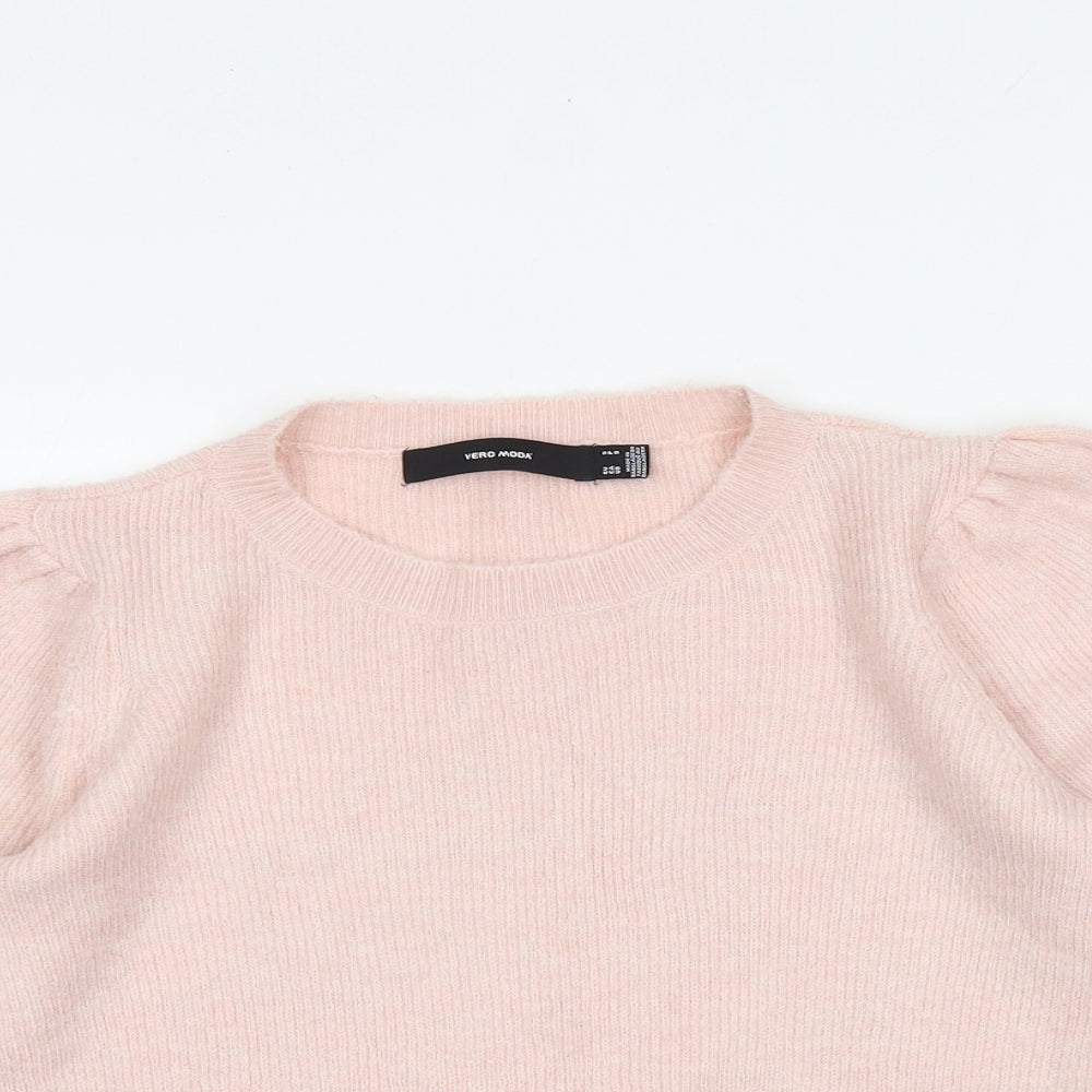 Womens UK Size S VERO MODA Pink Pullover Jumper