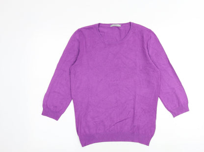Womens UK Size 12 Marks and Spencer Purple Pullover Jumper