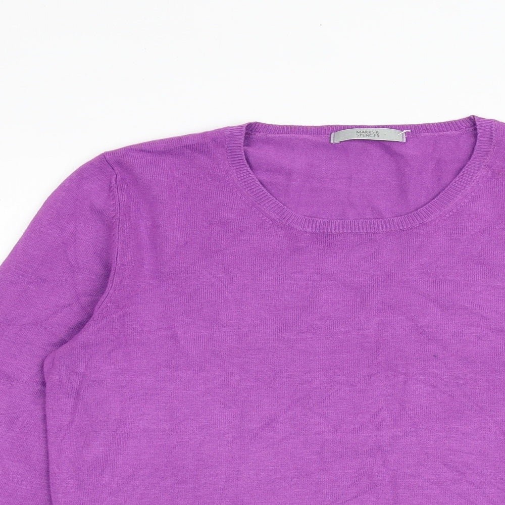 Womens UK Size 12 Marks and Spencer Purple Pullover Jumper