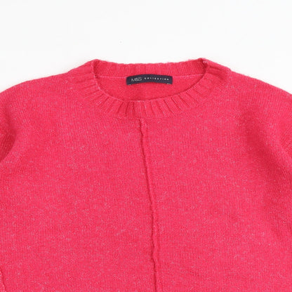 Womens UK Size S Marks and Spencer Pink Pullover Jumper