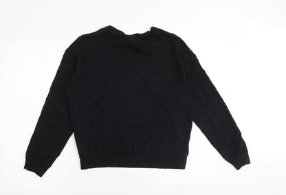 H&M Womens Black Cotton Pullover Sweatshirt Size M Pullover