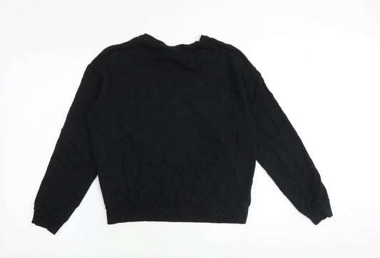 H&M Womens Black Cotton Pullover Sweatshirt Size M Pullover
