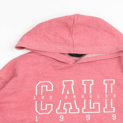 New Look Girls Pink Cotton Pullover Hoodie Size 12-13 Years Pullover - Cali Los Angeles