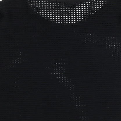 French Connection Womens Black Polyester Basic Blouse Size S Boat Neck