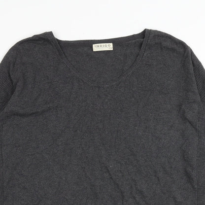 Womens UK Size 14 Indigo Grey Pullover Jumper