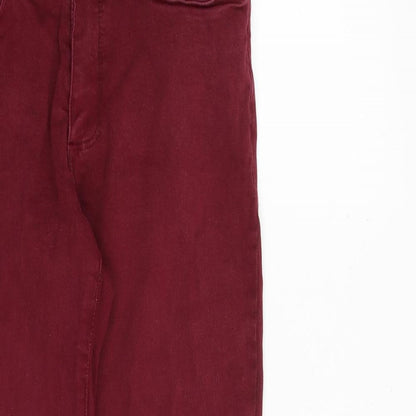 Zara Womens Purple Cotton Skinny Jeans Size 10 Regular Zip