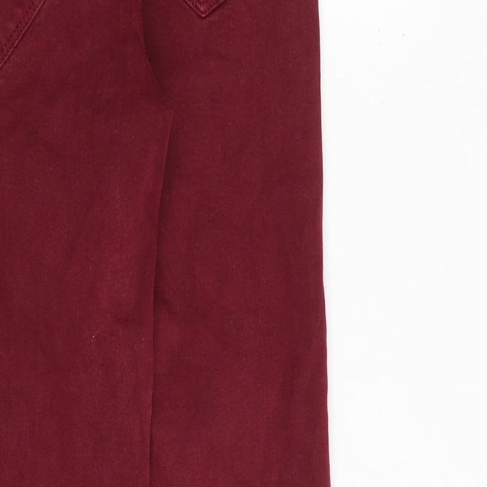 Zara Womens Purple Cotton Skinny Jeans Size 10 Regular Zip