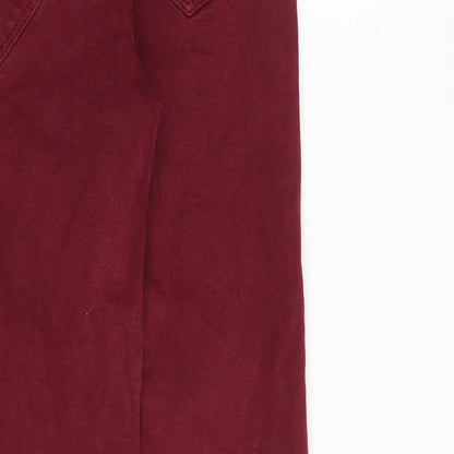 Zara Womens Purple Cotton Skinny Jeans Size 10 Regular Zip