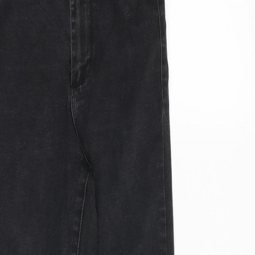 Denim & Co. Womens Black Cotton Skinny Jeans Size 8 Regular Zip