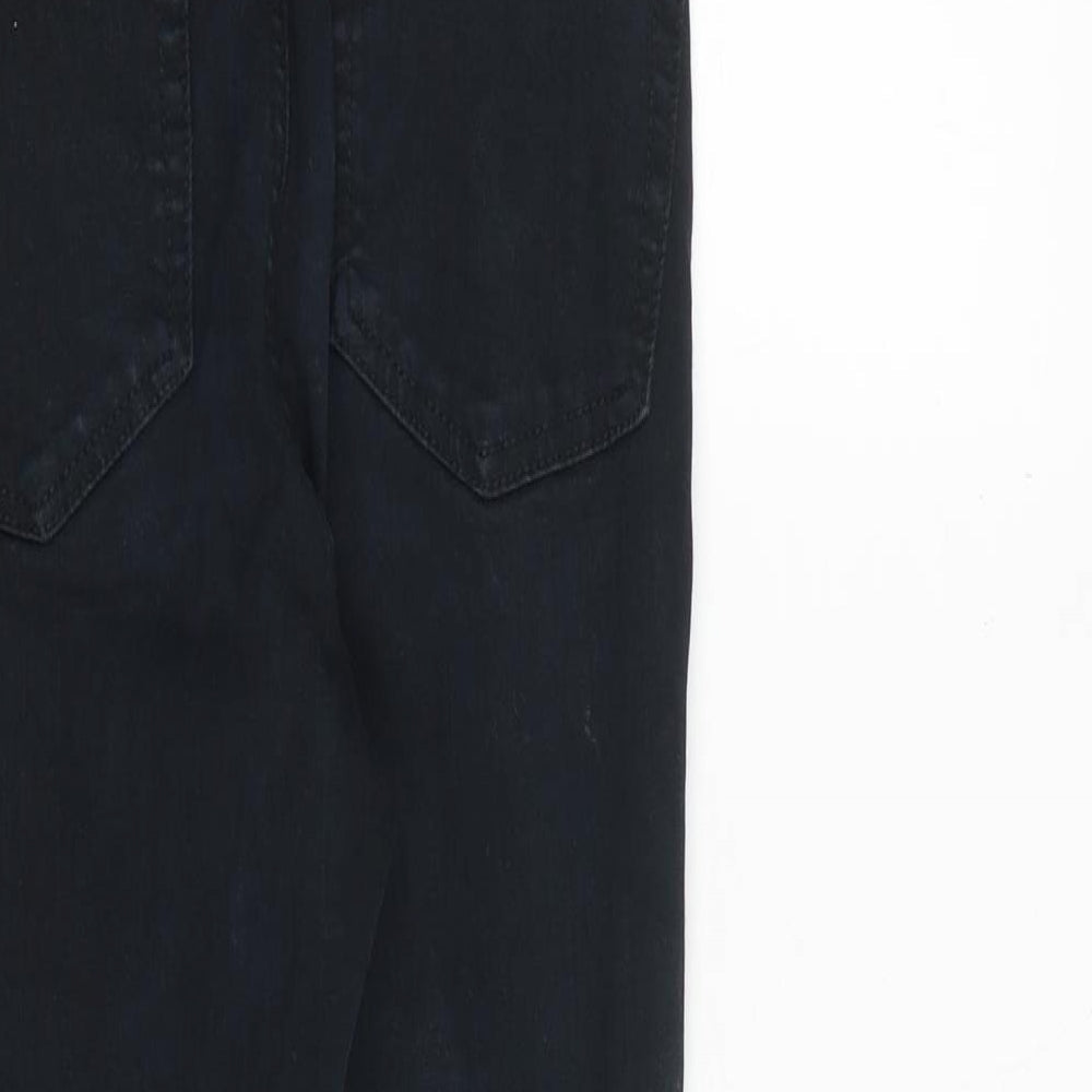 Topshop Womens Black Cotton Skinny Jeans Size 28 in Regular Zip