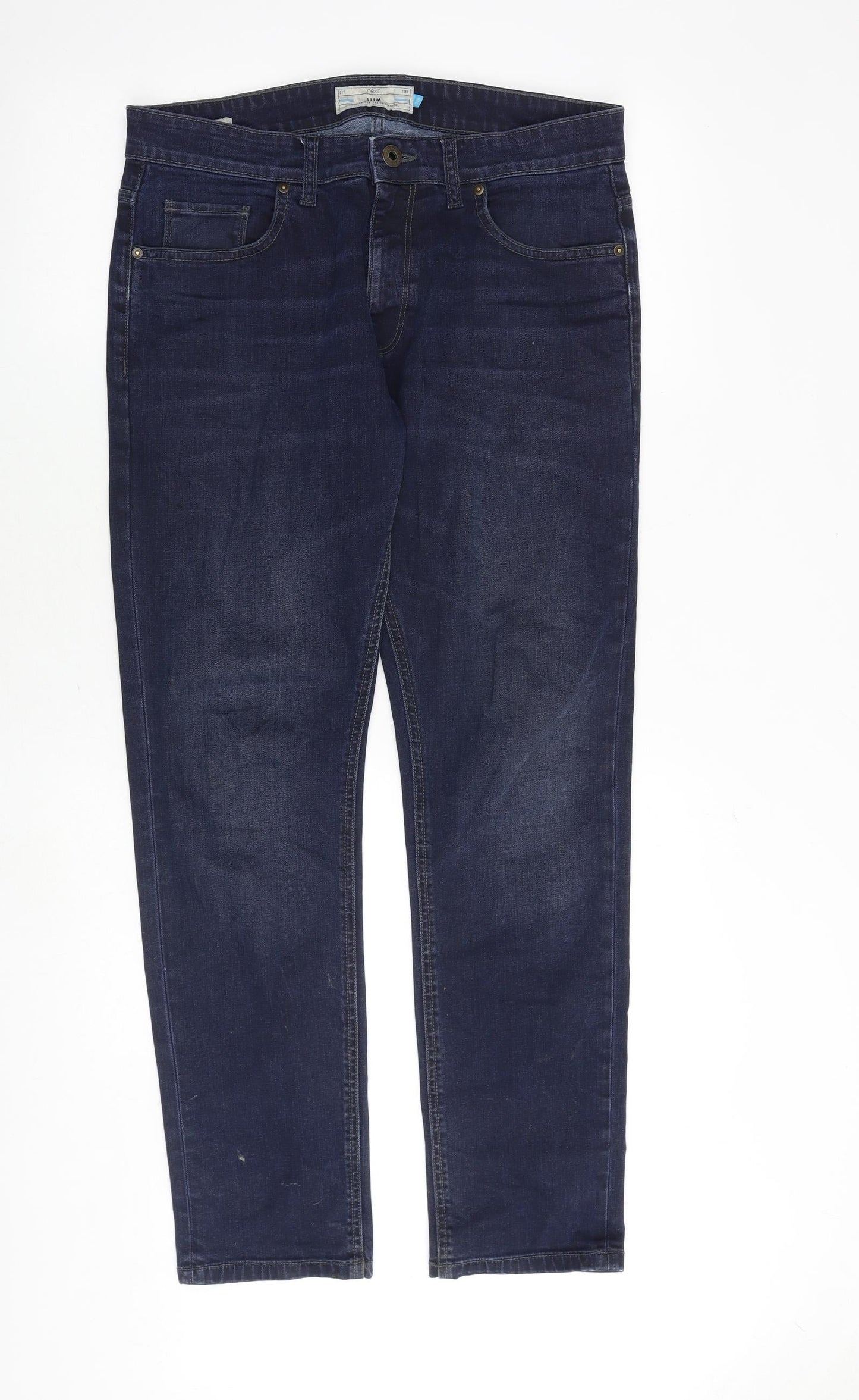 Mens UK Size 32 in NEXT Slim Fit Straight Blue Jeans