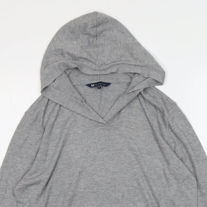 Crew Clothing Mens Grey V-Neck Viscose Pullover Jumper Size L Long Sleeve