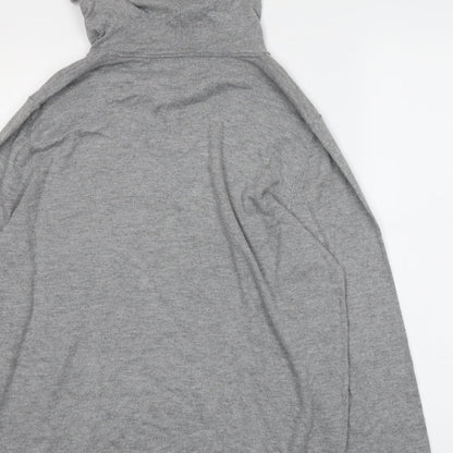 Crew Clothing Mens Grey V-Neck Viscose Pullover Jumper Size L Long Sleeve