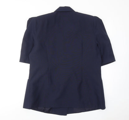 Citilities Womens Blue Polyester Jacket Suit Jacket Size 20 Button - Pockets