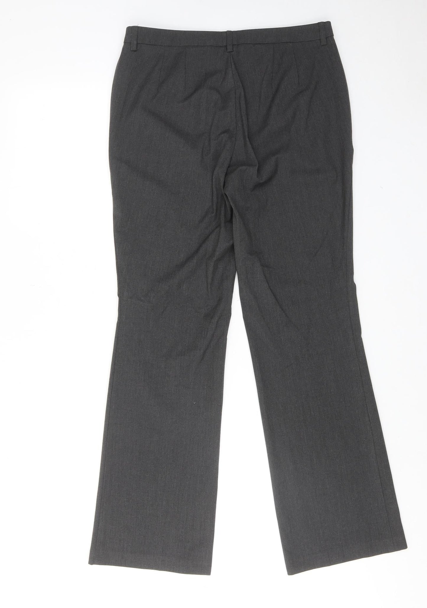 Womens UK Size 10 Marks and Spencer Regular Fit Dress Pants Grey Trousers