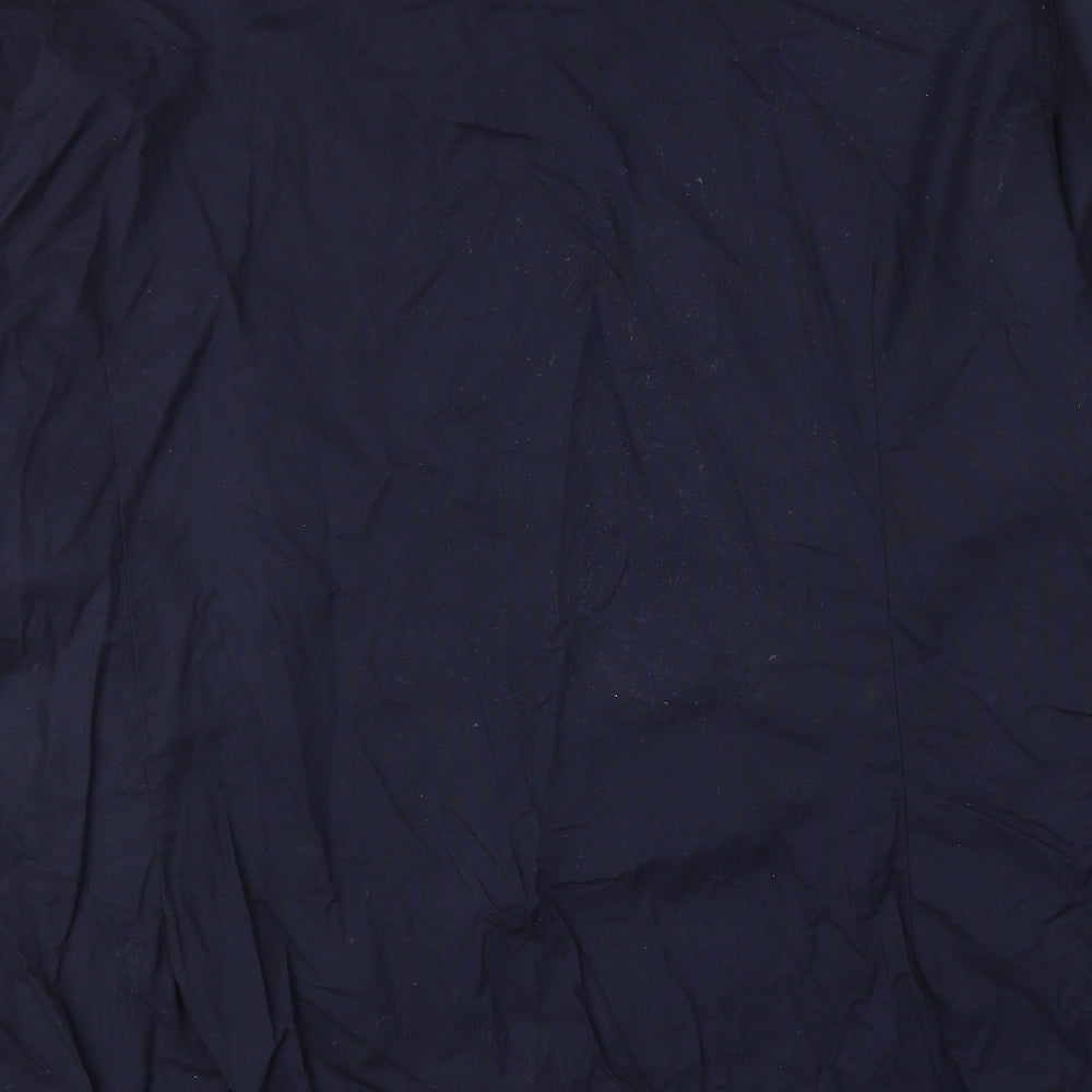 River Island Mens Blue Cotton Button-Up Size 50 Collared Button