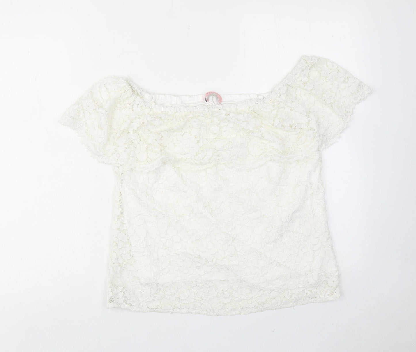 Womens UK Size 12 Oasis White Basic Blouse