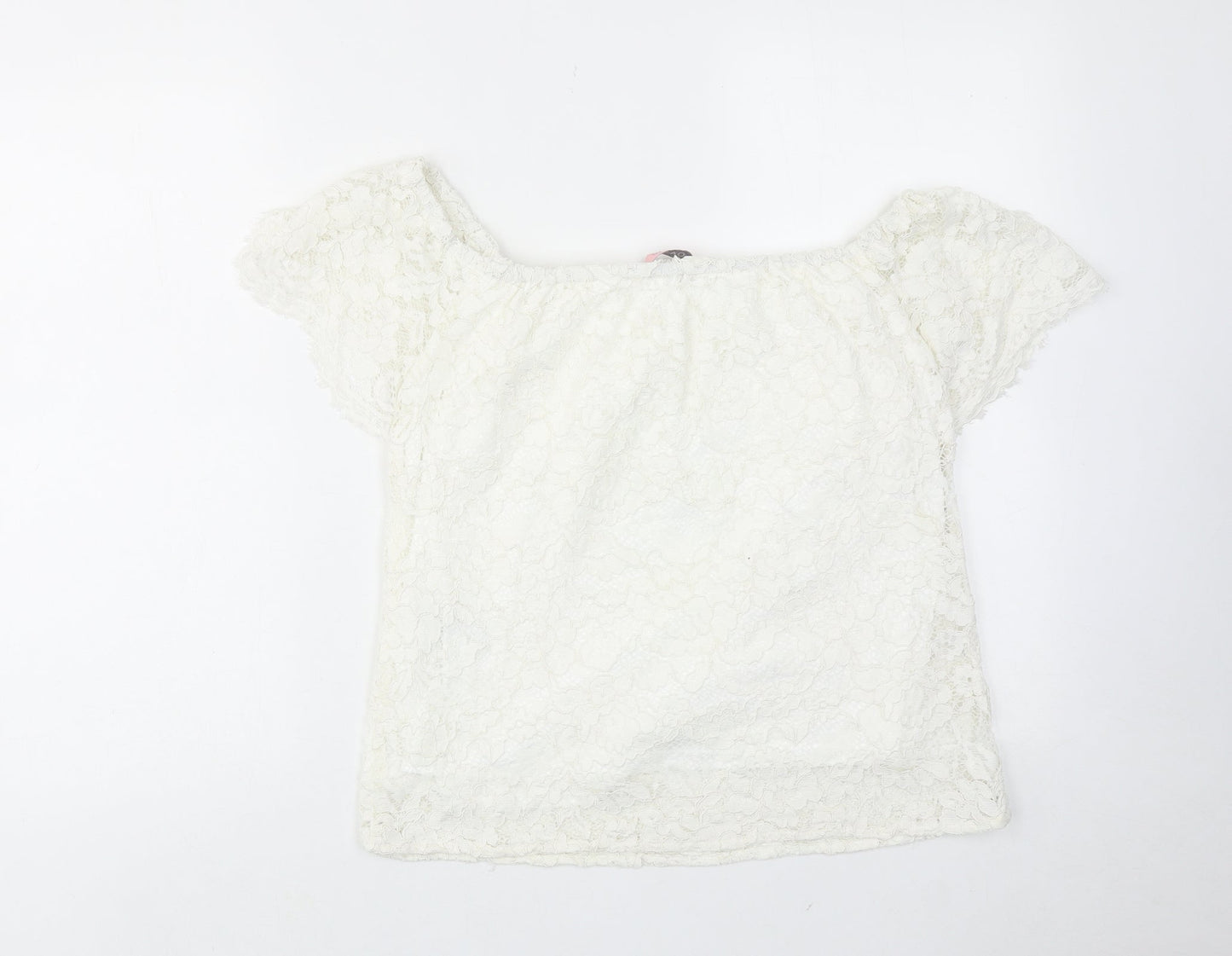 Womens UK Size 12 Oasis White Basic Blouse