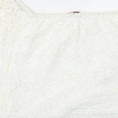 Womens UK Size 12 Oasis White Basic Blouse