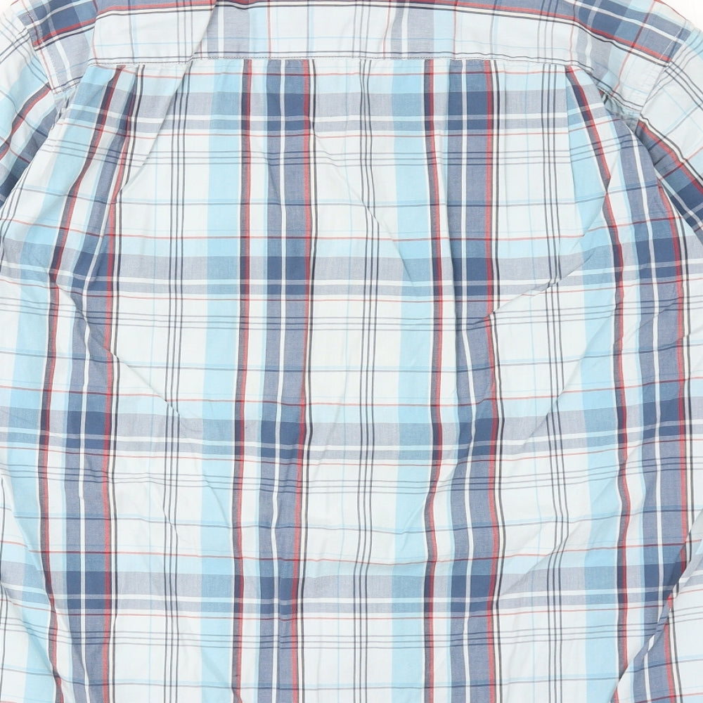 Mens UK Size S Gap Blue  Button-Up Short Sleeve Casual Shirt