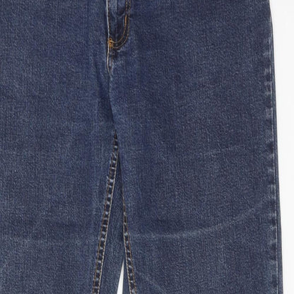 Douglas Womens Blue Cotton Straight Jeans Size XL Regular Zip