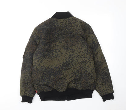 Mens UK Size S Levi's Green Bomber Jacket