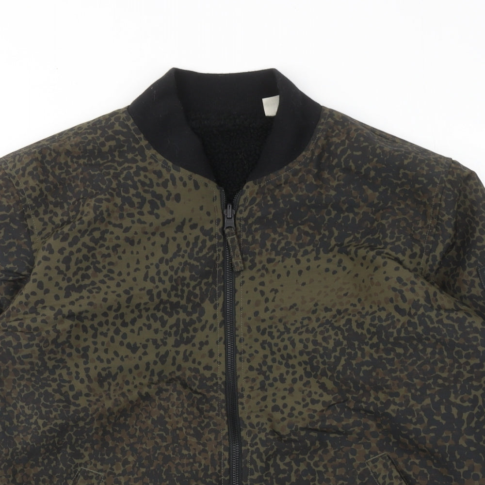 Mens UK Size S Levi's Green Bomber Jacket