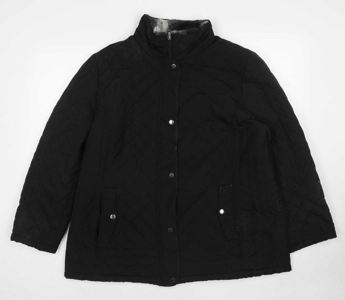 Aphorism Womens Black Jacket Size 2XL Zip